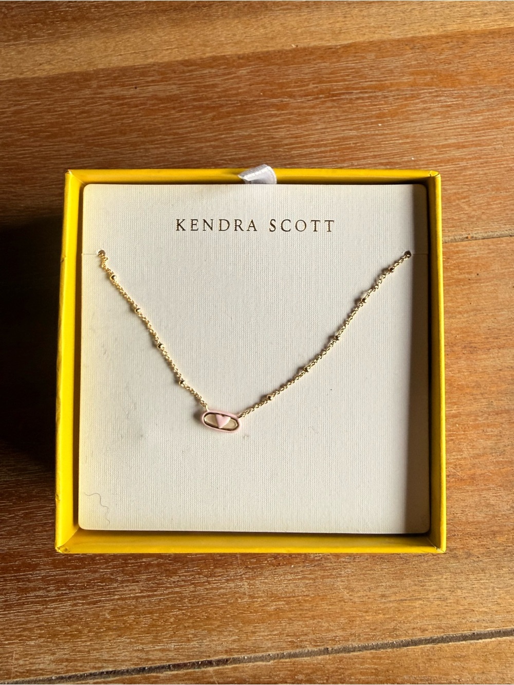 Kendra Scott Heart Pendant Necklace - Gold/Cream